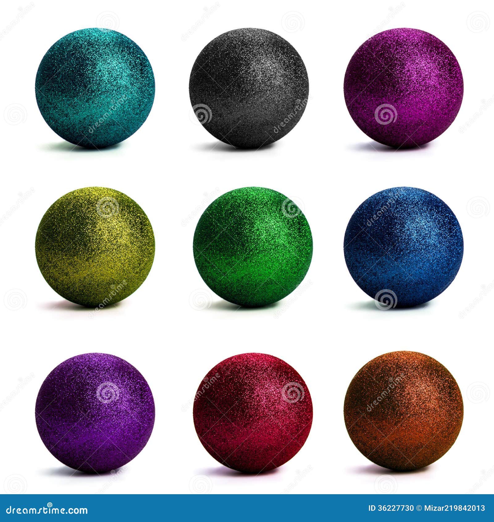 Tinsel balls set stock photo. Image of yellow, blue, hotspot 36227730