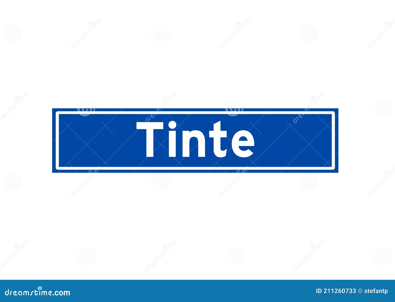 tinte  dutch place name sign. city sign from the netherlands.