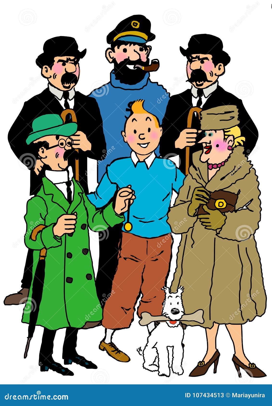 Tintin cartoon editorial stock photo. Illustration of tintin - 107434513