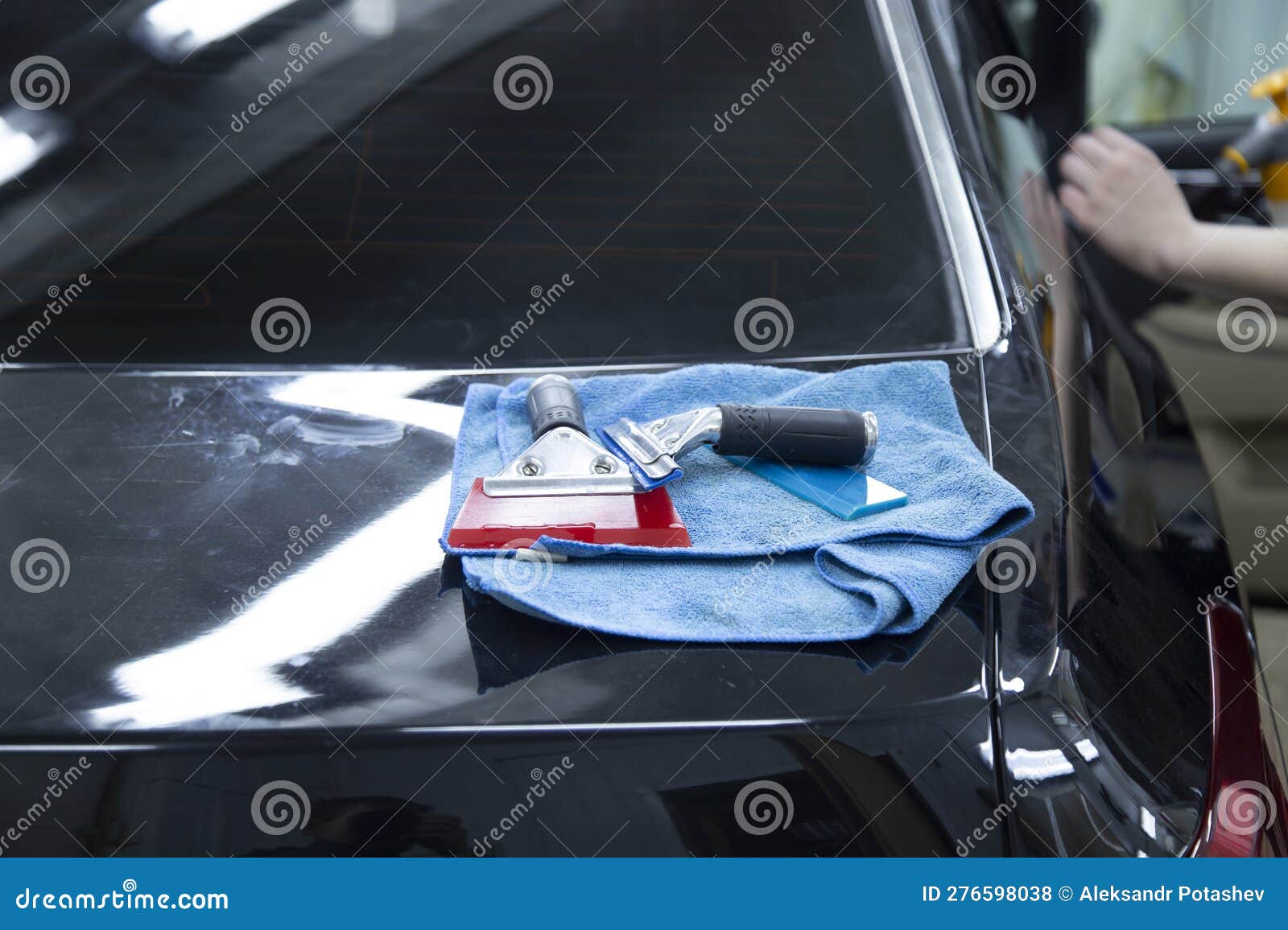 Tinting of Car Windows.Window Film for Car Stock Photo Image of