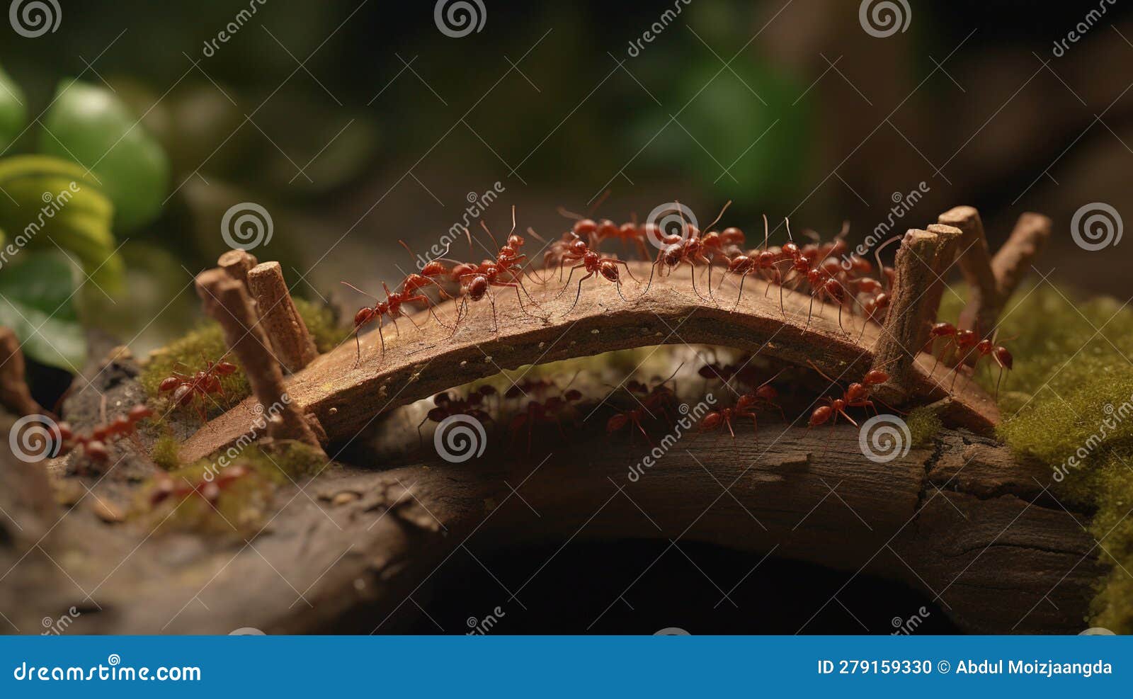 Tiny Ants Build a Bridge with Precision, Teamwork Triumphs Stock ...