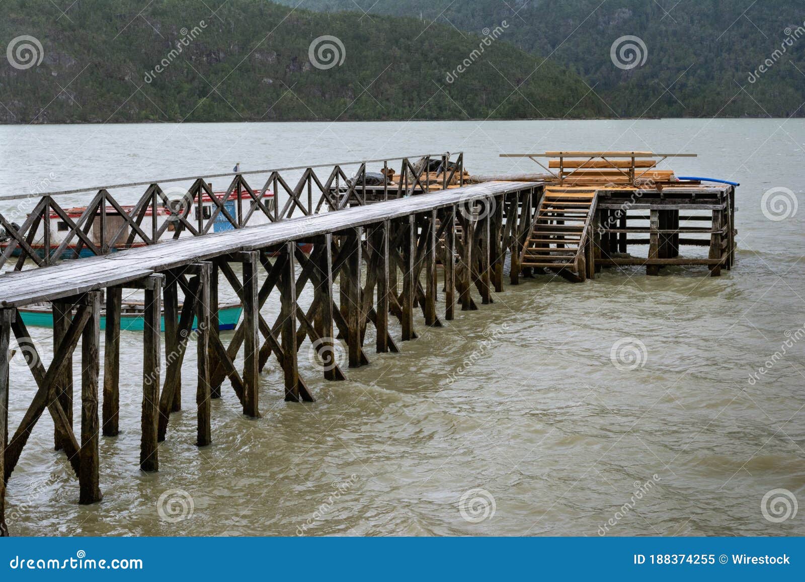 tiny coastal hamlet caleta tortel located in the midst of aysen in chile