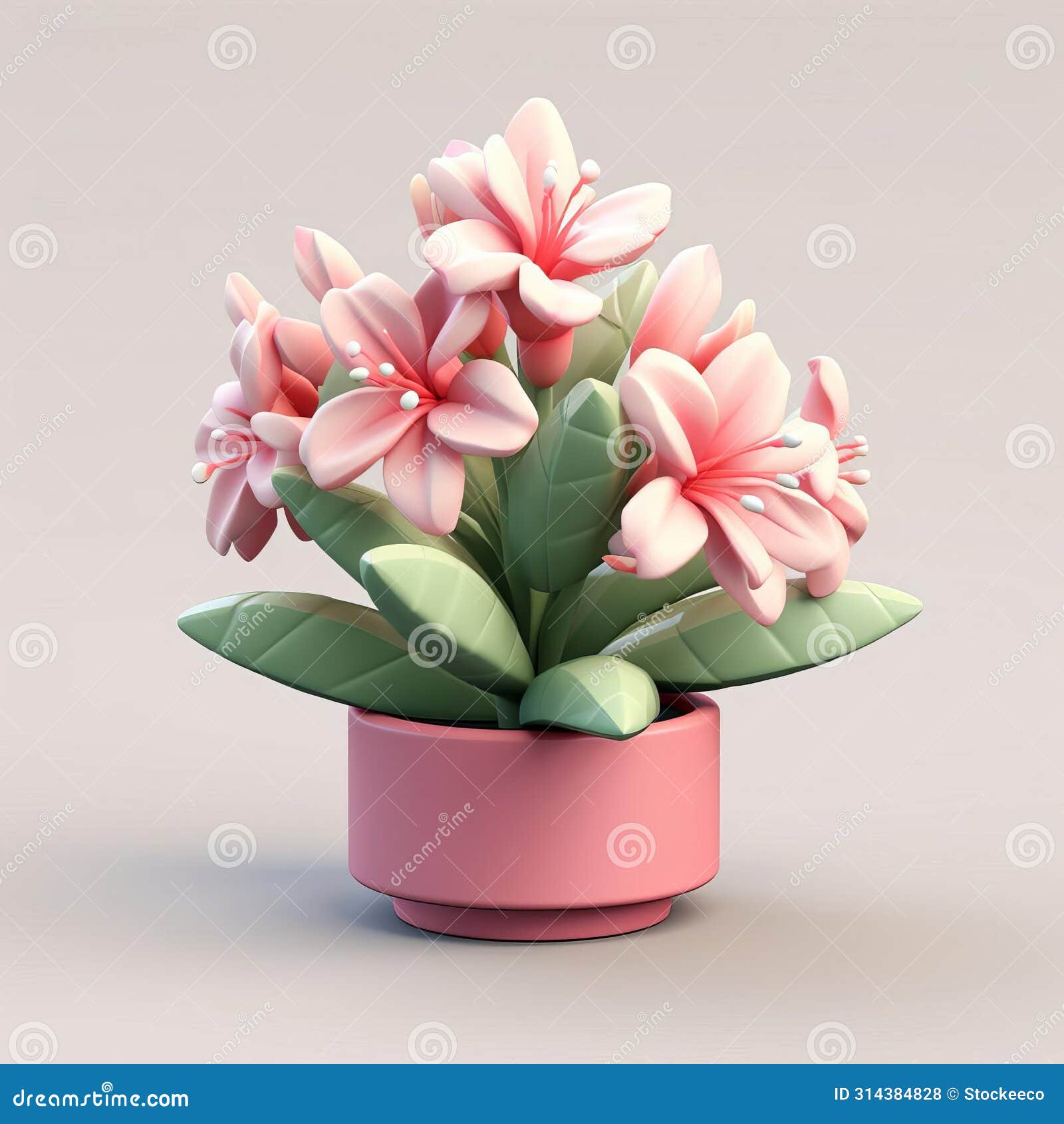 tiny cute rhododendron emoji in ios 17 style