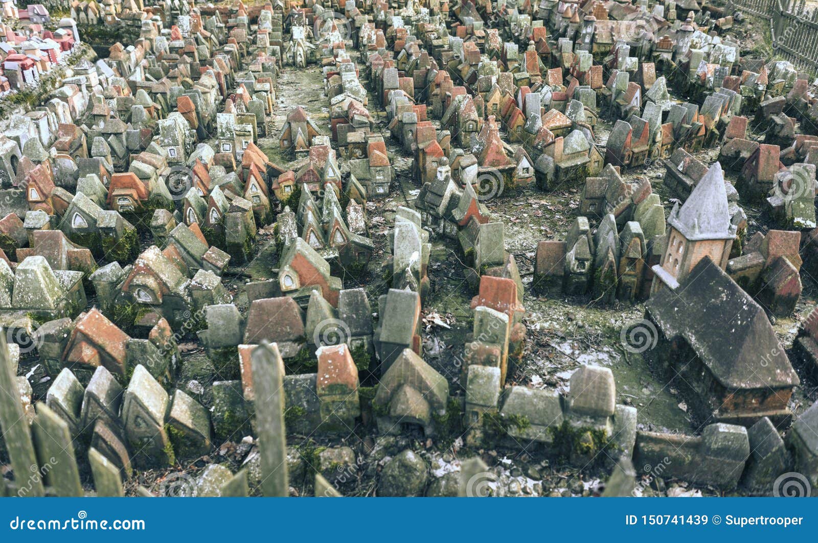 miniature clay houses