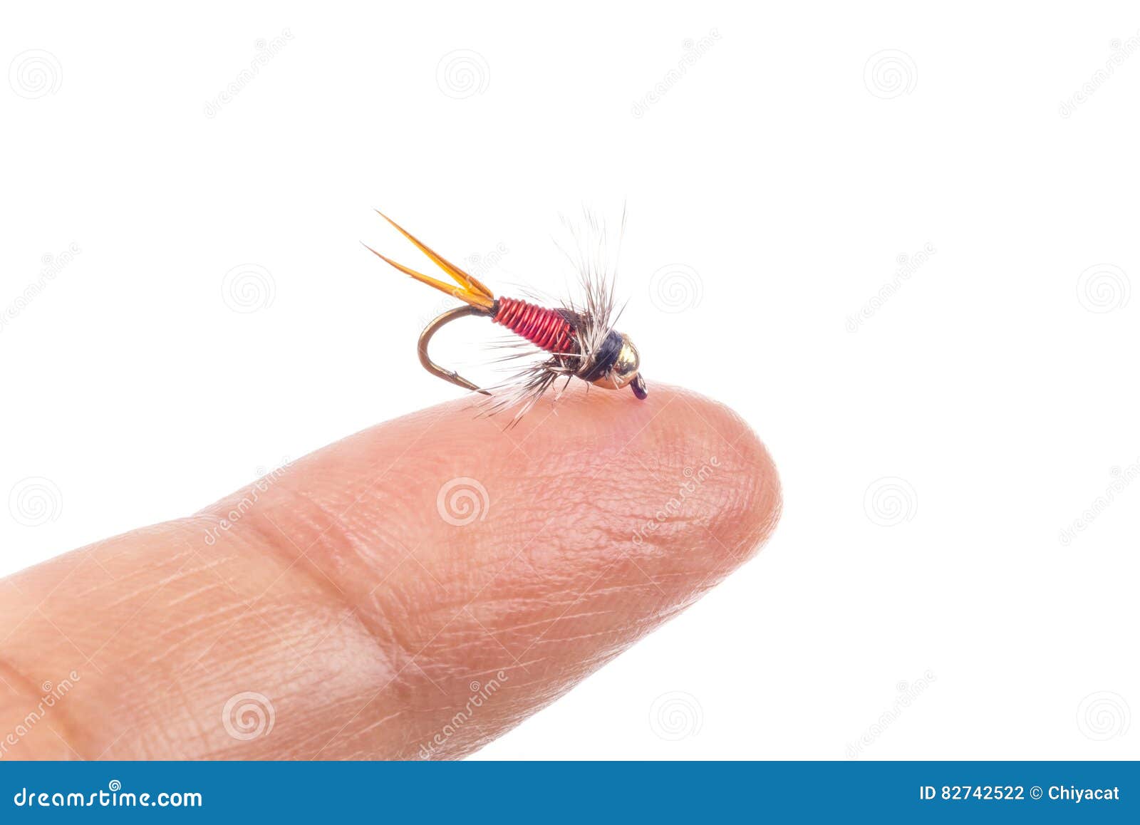 Tiny Fishing Fly on Finger Tip 1 Stock Photo Image of finger, tiny