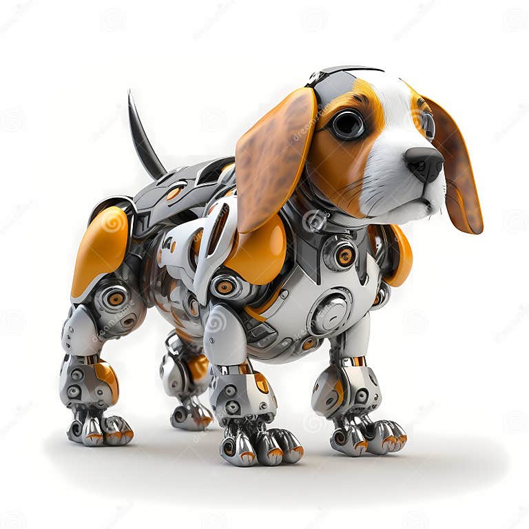 Tiny Robot Dog. Generative AI Stock Illustration - Illustration of ...
