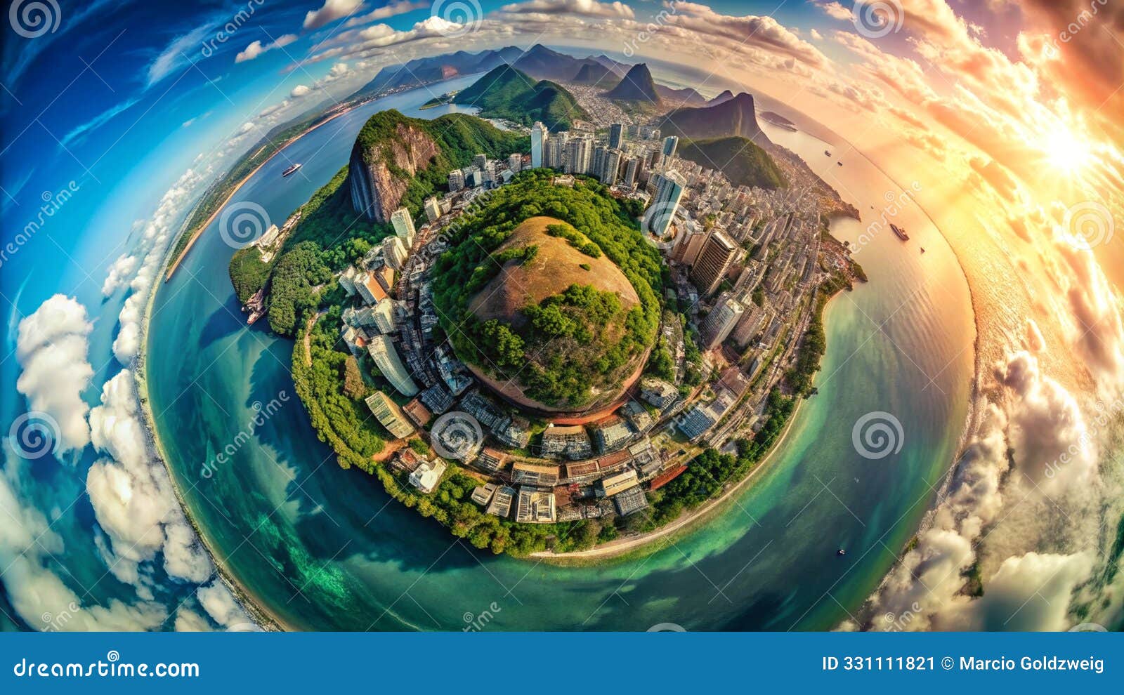 tiny world with buildings and houses, a funny . featuring captivating details atmosphere. ai generated.