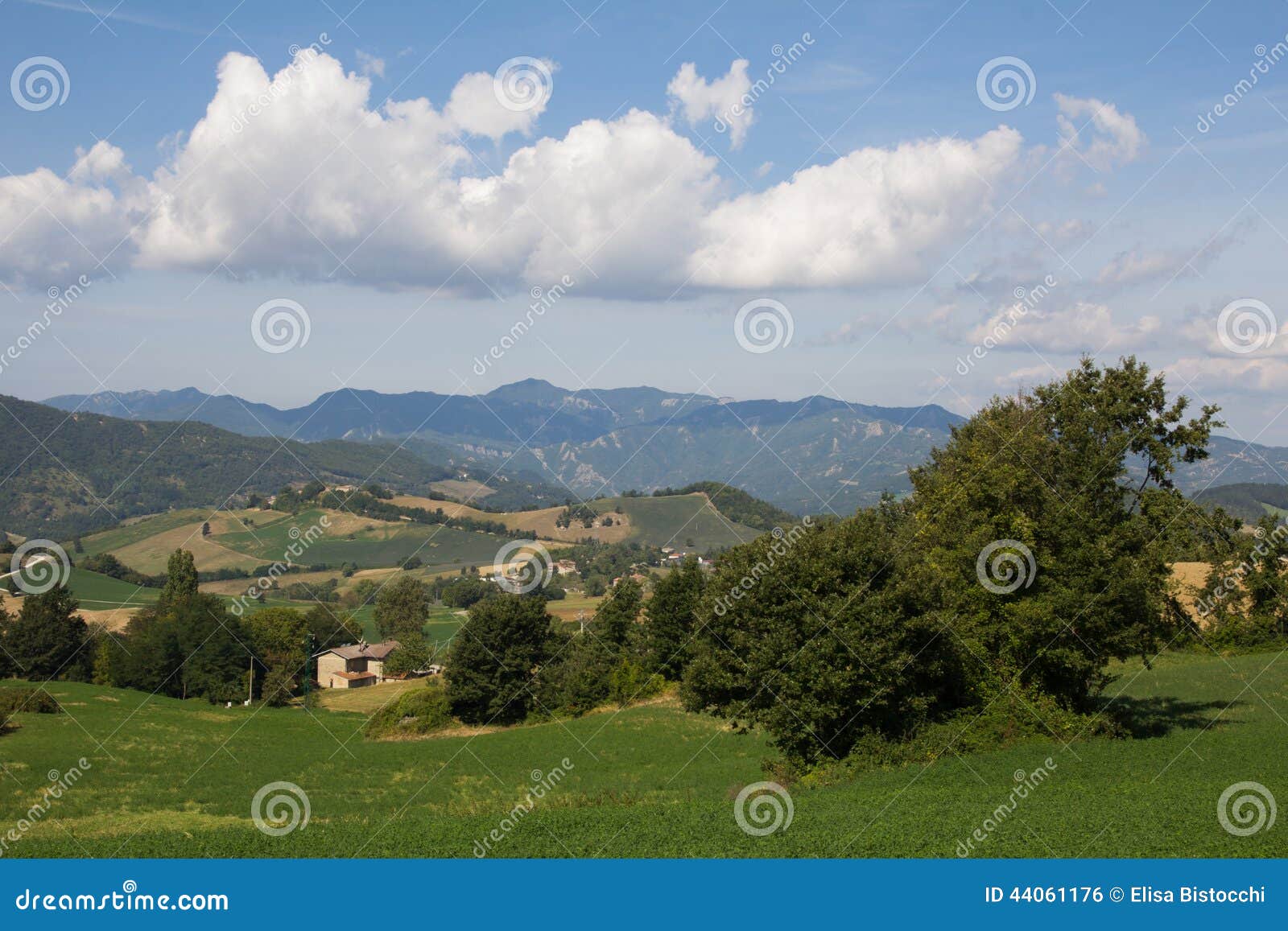 tipical landscape of appennino tosco-emiliano