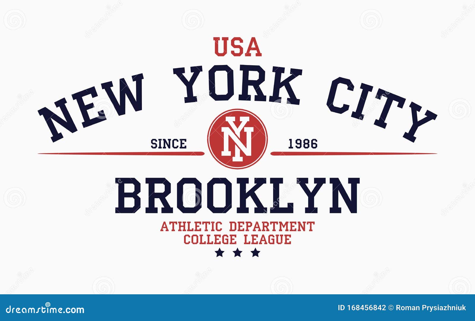 Tipografía De Nueva York, Brooklyn Para Diseño De Camisetas Universitarias  Gráficos Para Productos Impresos, Camisetas, Prendas D Ilustración del  Vector - Ilustración de textura, lema: 168456842