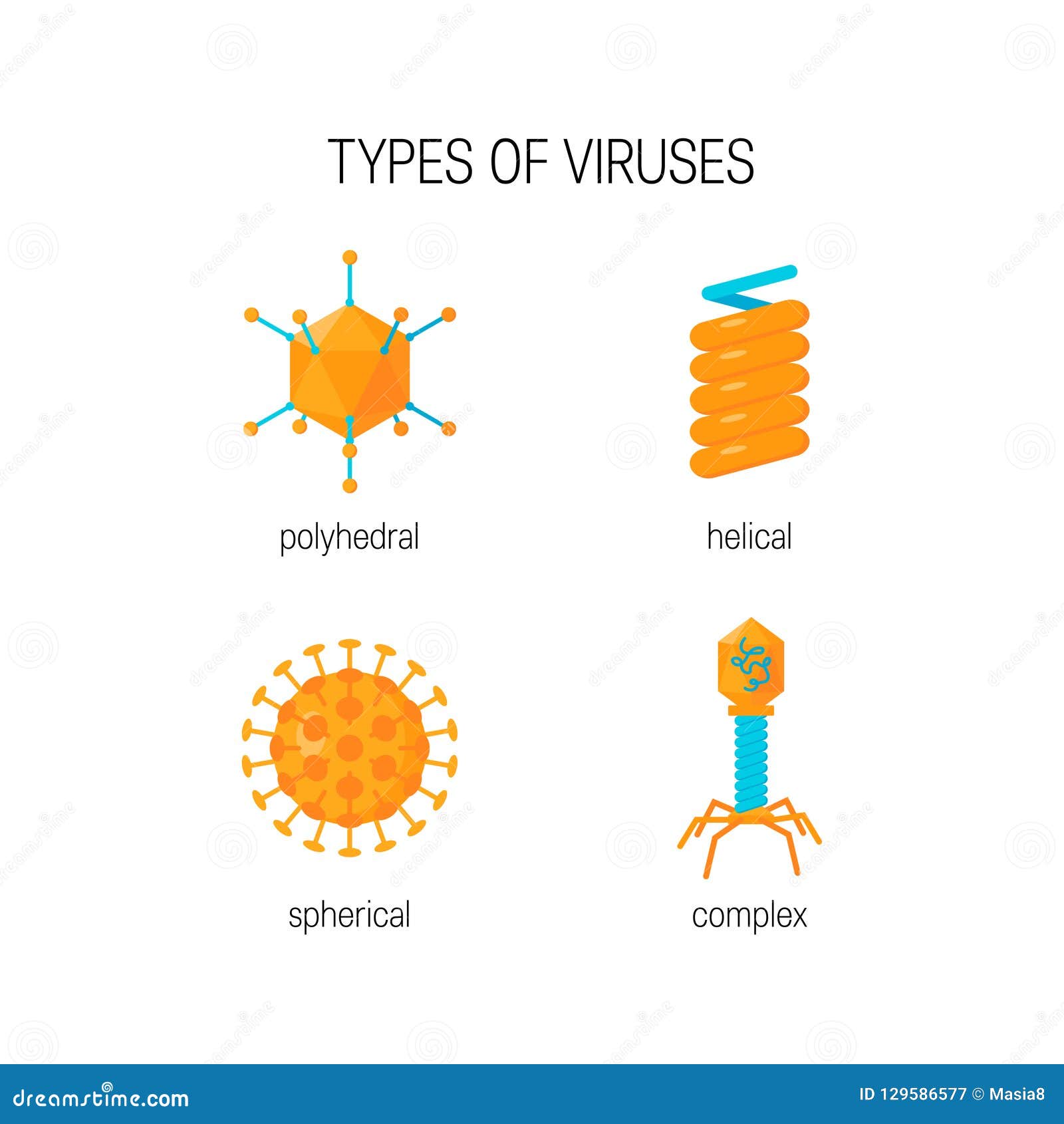 Tipos De Concepto Del Vector De Los Virus Ilustración Del Vector