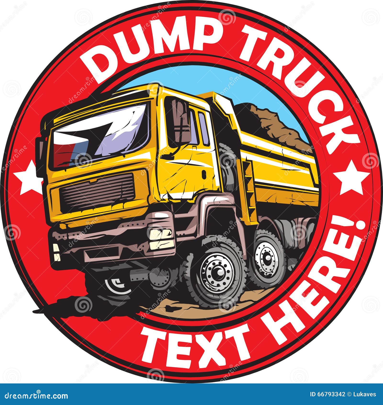 Tipper truck stock vector. Illustration of activity, cartoon - 66793342