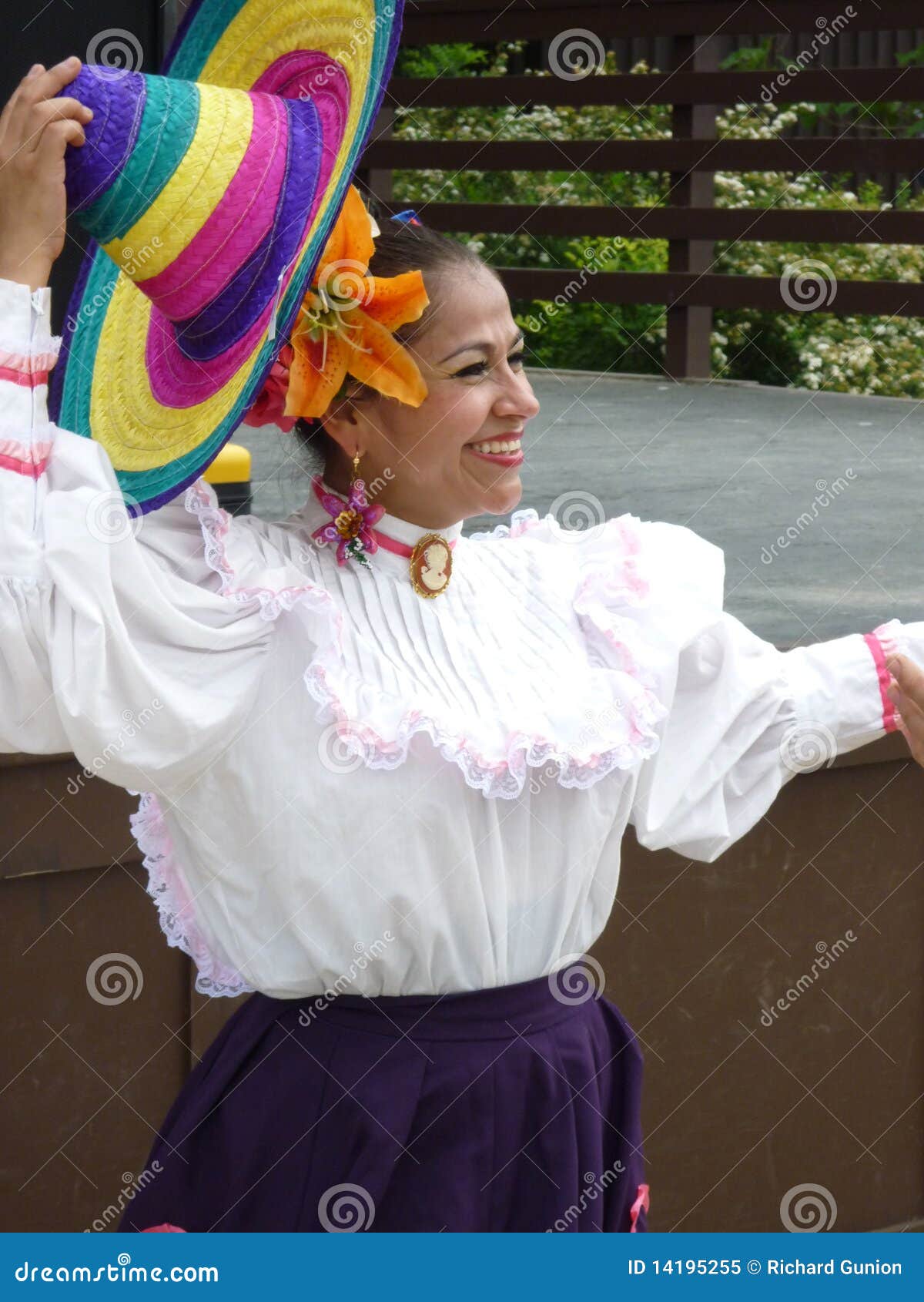 Tipping Her Hat editorial image. Image of hispanic, people 14195255