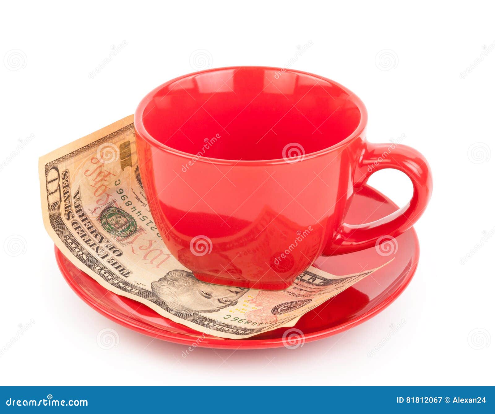 Tipping under the cup stock image. Image of dollars, tender 81812067