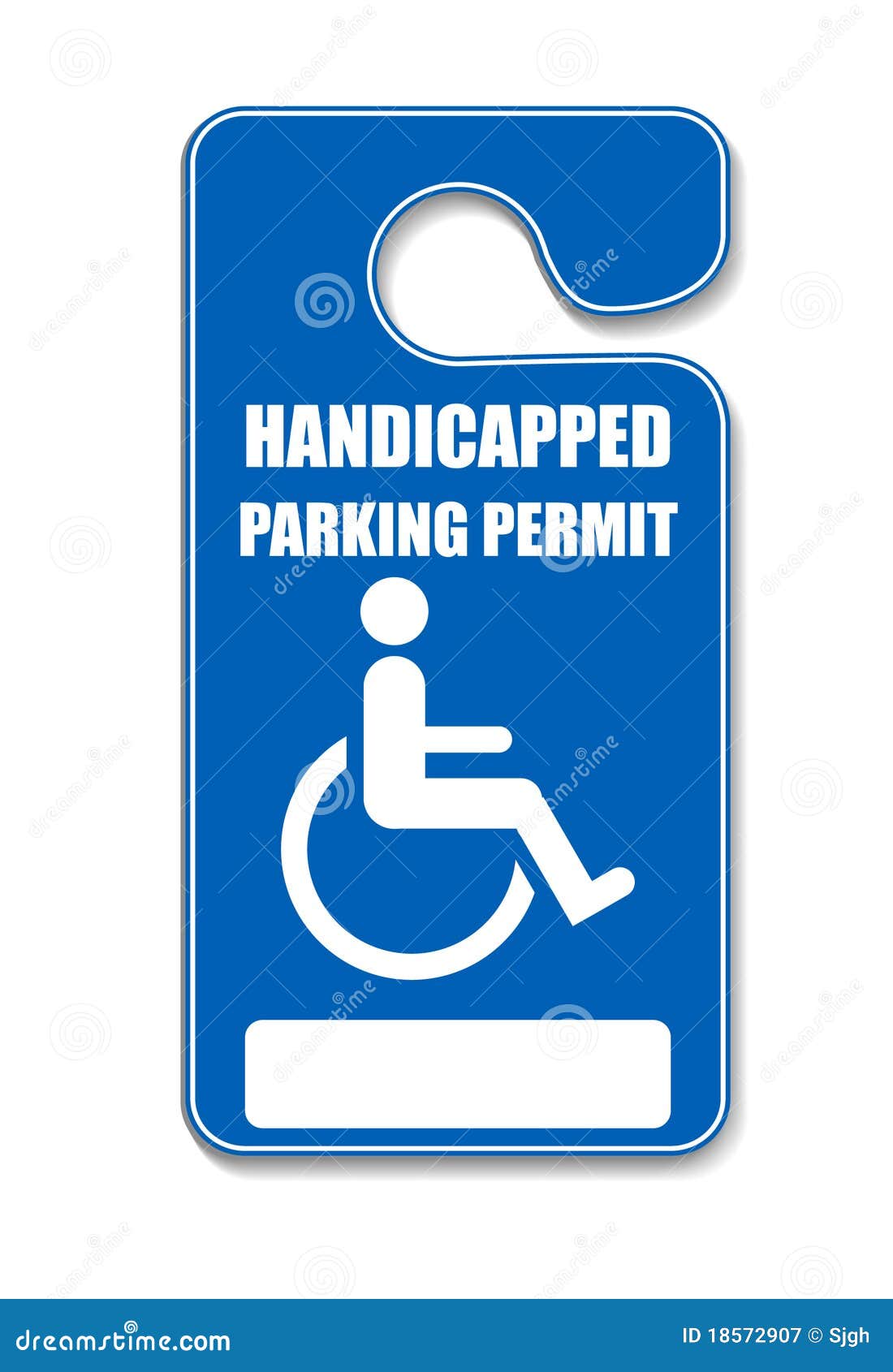 Étiquette De Stationnement D'handicap Photographie stock libre de