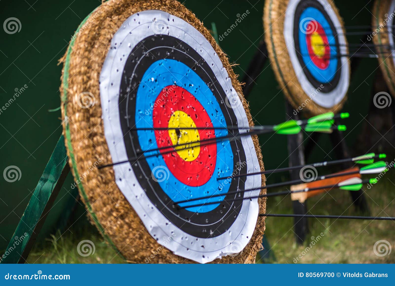 CIBLE EN PAILLE RONDE DE TIR A L'ARC 