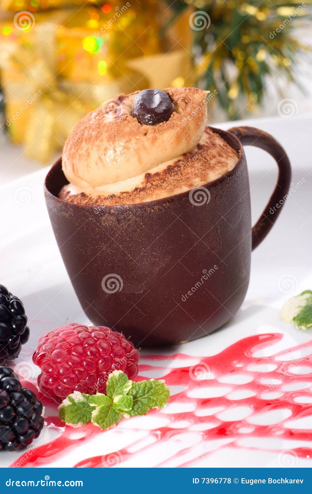 Tiramisu Cake in Chocolate Cup Stock Photo Image of chocolate