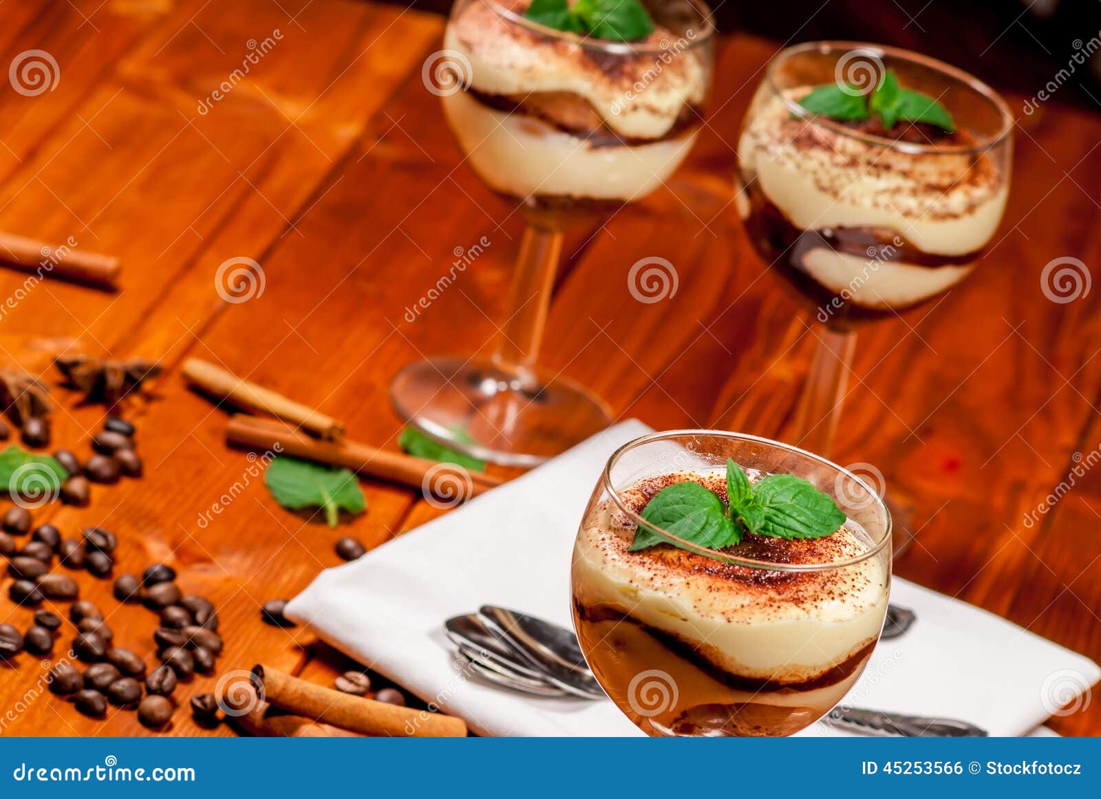 Tiramisu dessert stock photo. Image of plate, fresh, biscuits - 45253566