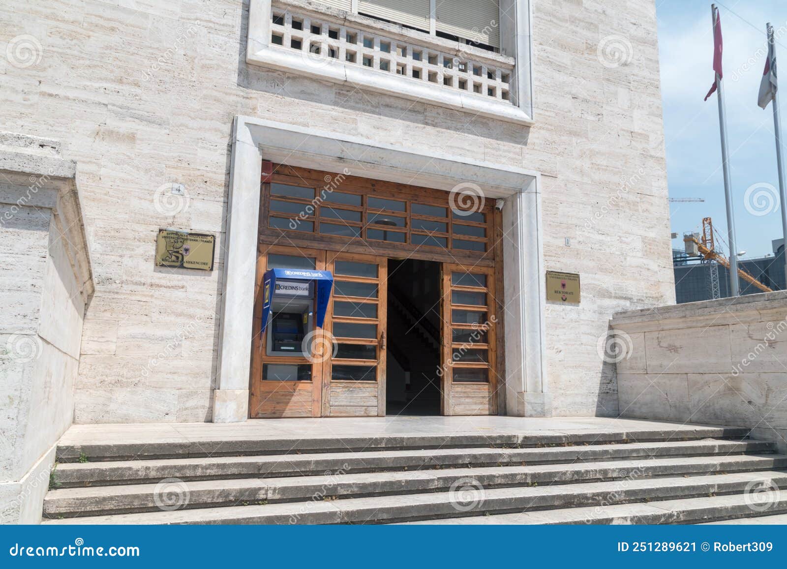 Library and Rectorat of University of Tirana Editorial Photo Image of