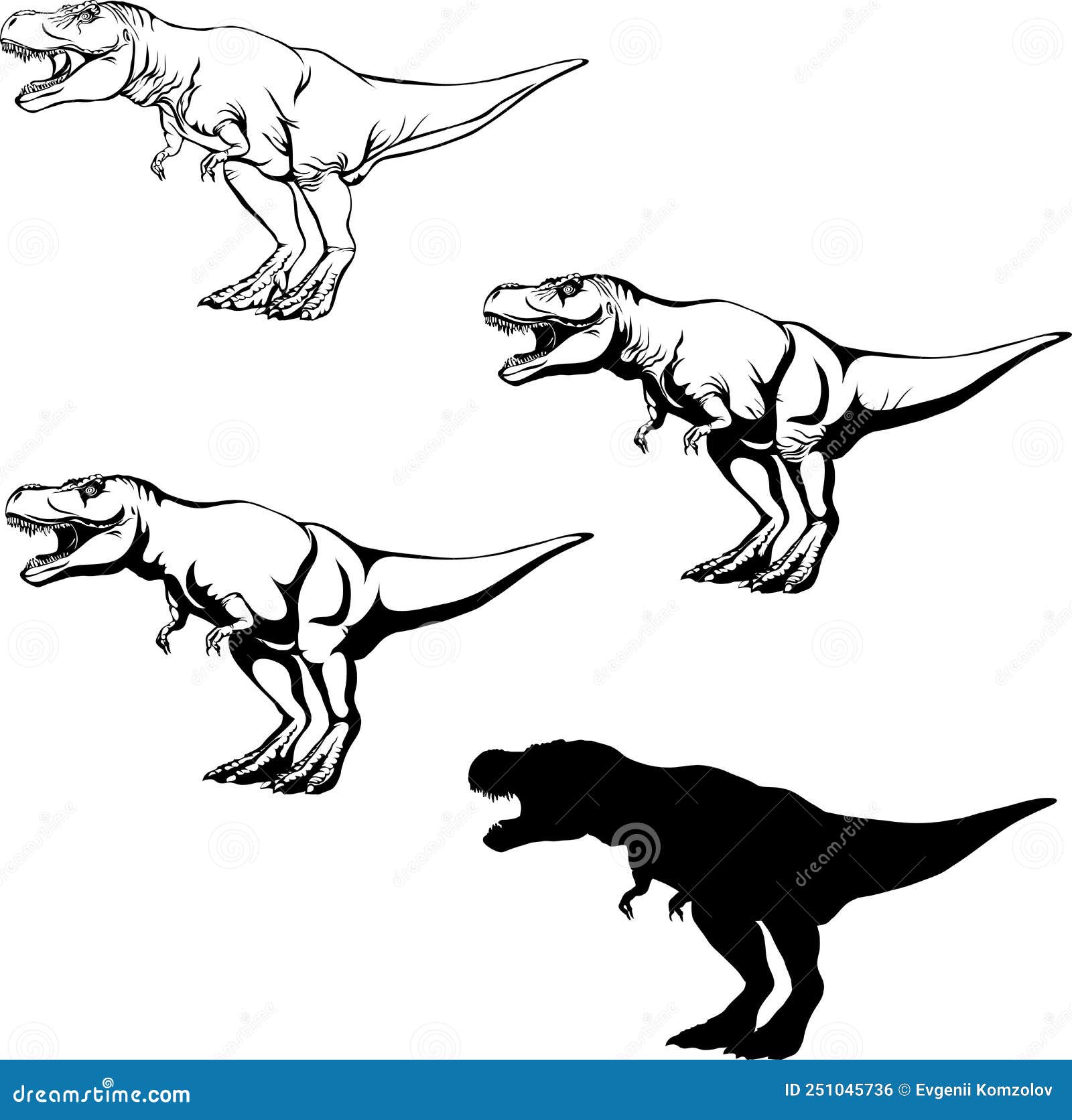 Tirannosaurus Rex Dinossauro Vetor De Imagem Realista Ilustração do Vetor -  Ilustração de cartaz, assustador: 251045736