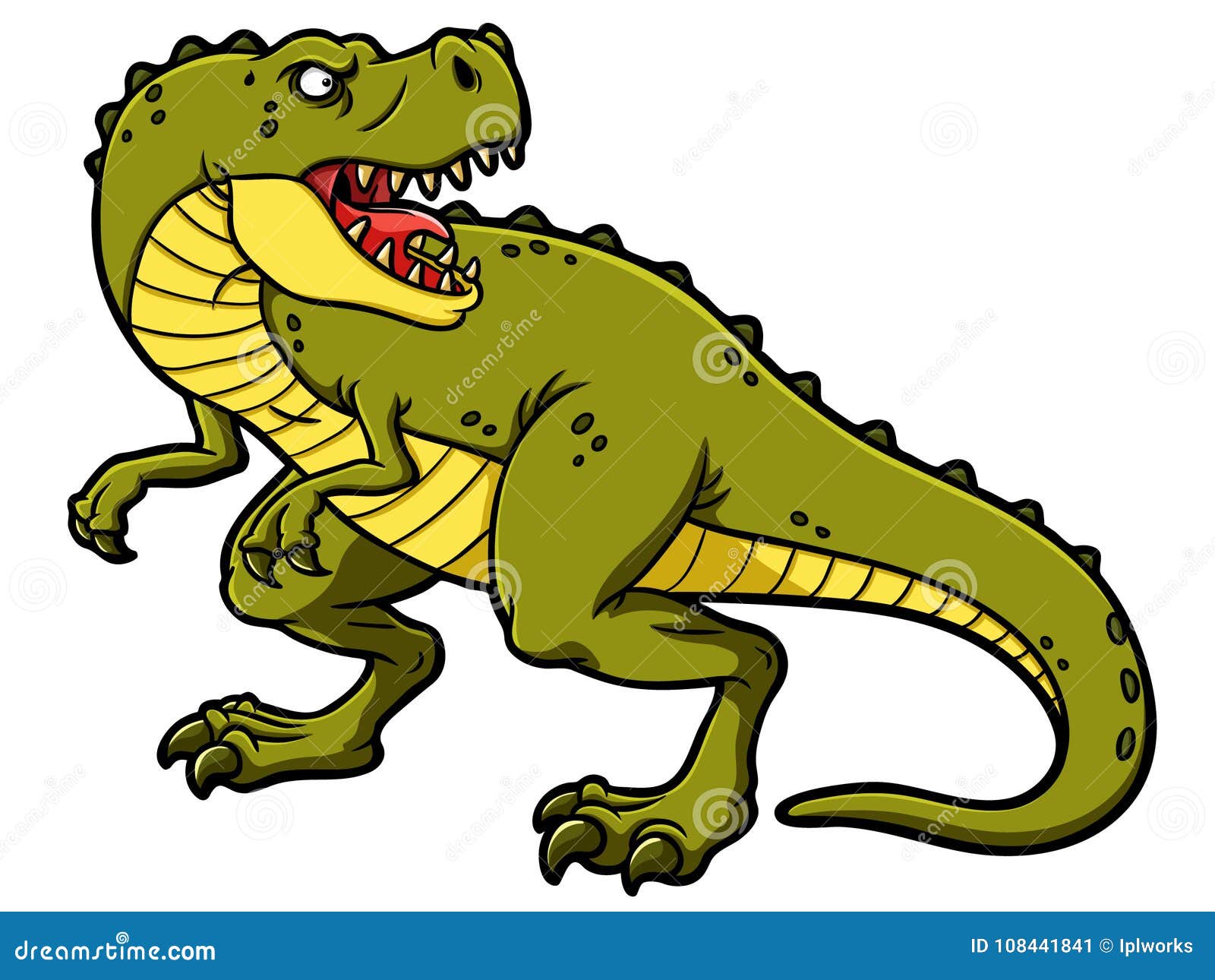 Tiranosaurio Rex Del Rugido De La Historieta Del Vector Ilustración del  Vector - Ilustración de cuero, dientes: 108441841