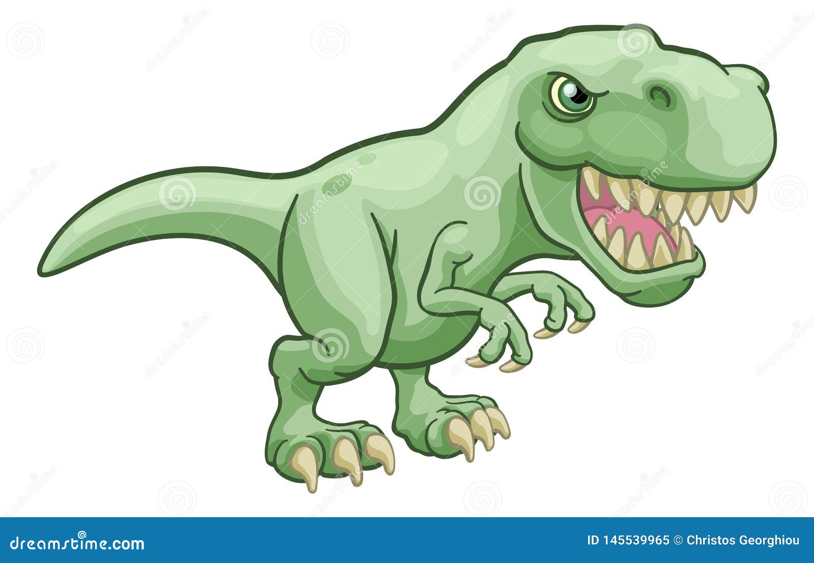 Personagem de desenho animado de dinossauro Tiranossauro Rex