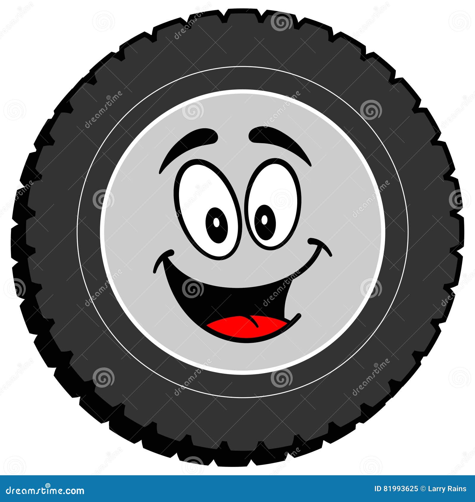 Tire Cartoon With Trophy Vector Illustration | CartoonDealer.com #81992242