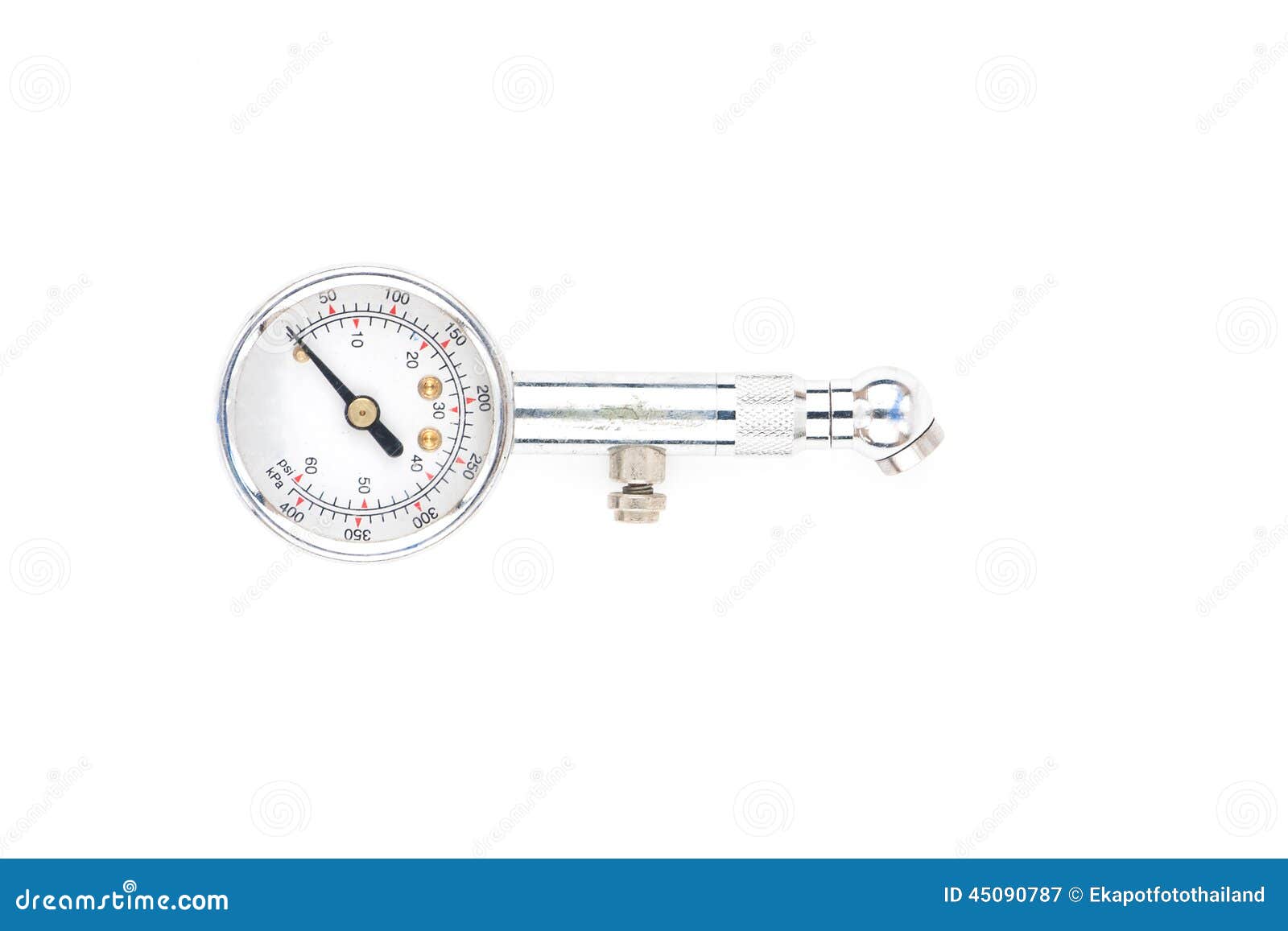 Tire Gauge stock image. Image of isolated, object, background 45090787