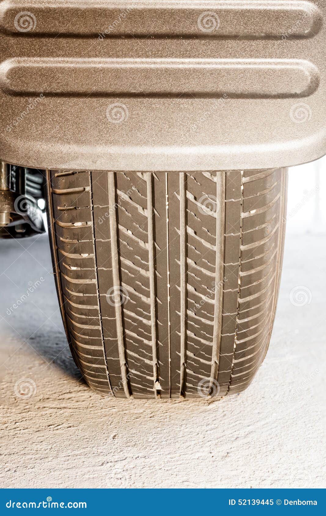Tire and mudguard stock image. Image of metal, track 52139445