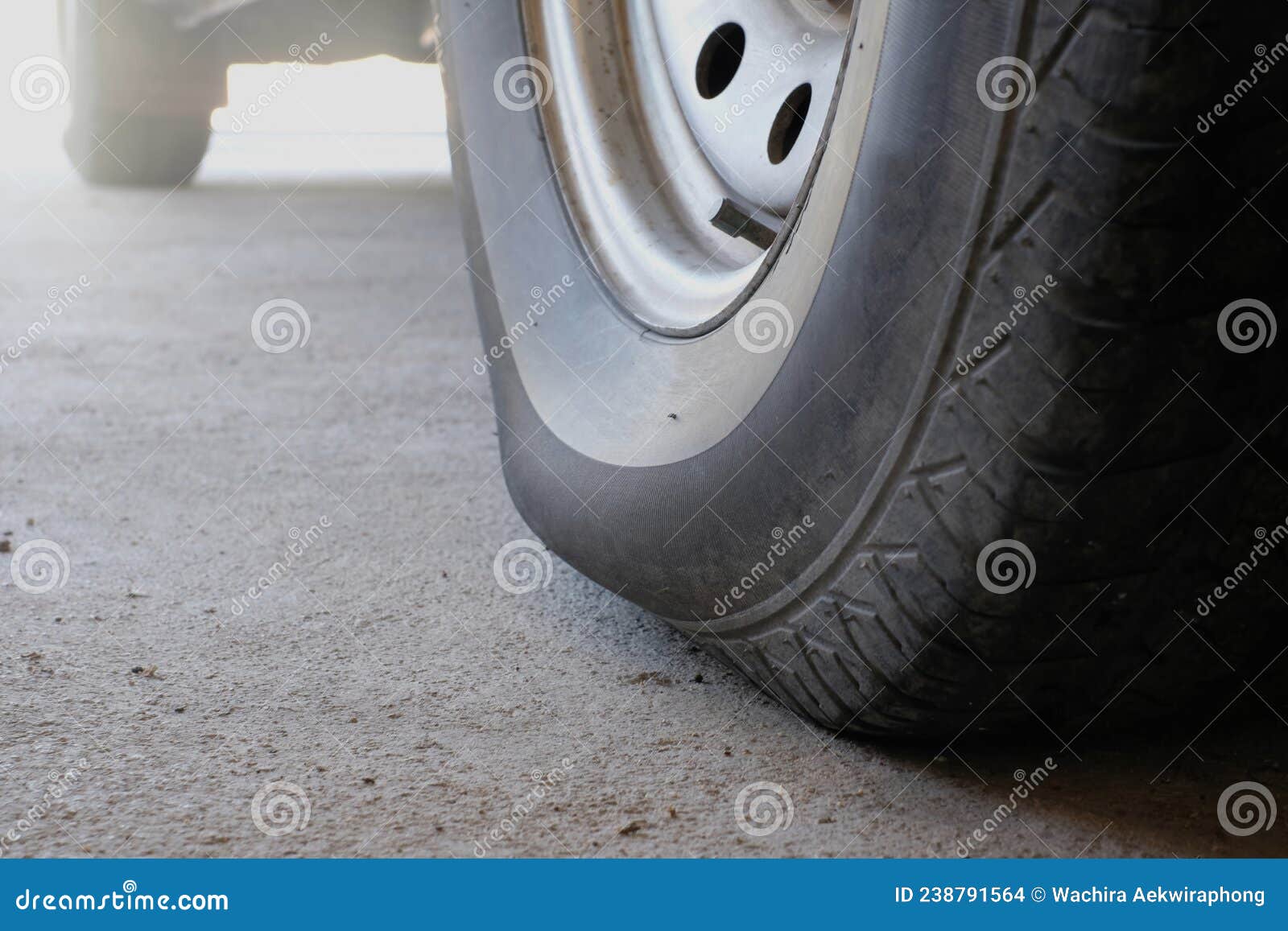Tire Swelling Due To Expiration Stock Photo Image of auto, technology