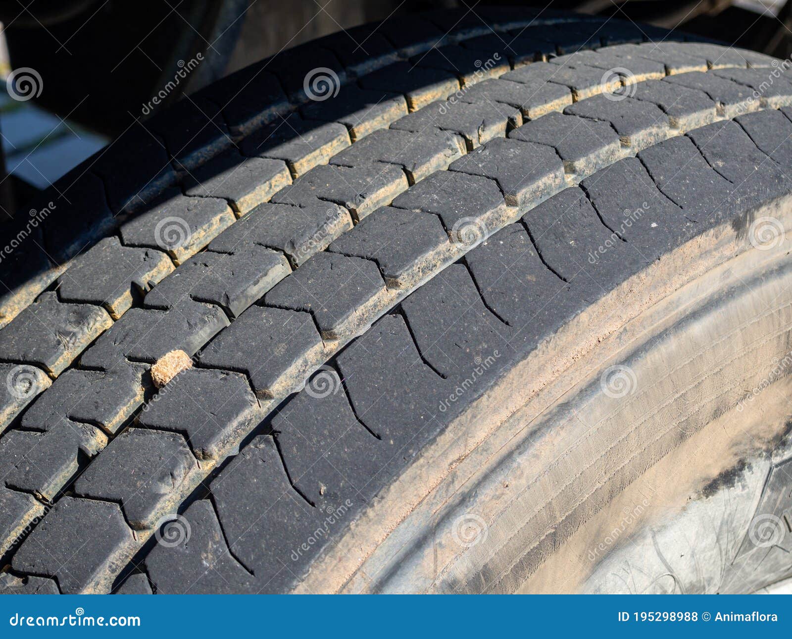 Twin Tire Spare Part Install On 6 Wheel Medium Duty Truck RoyaltyFree