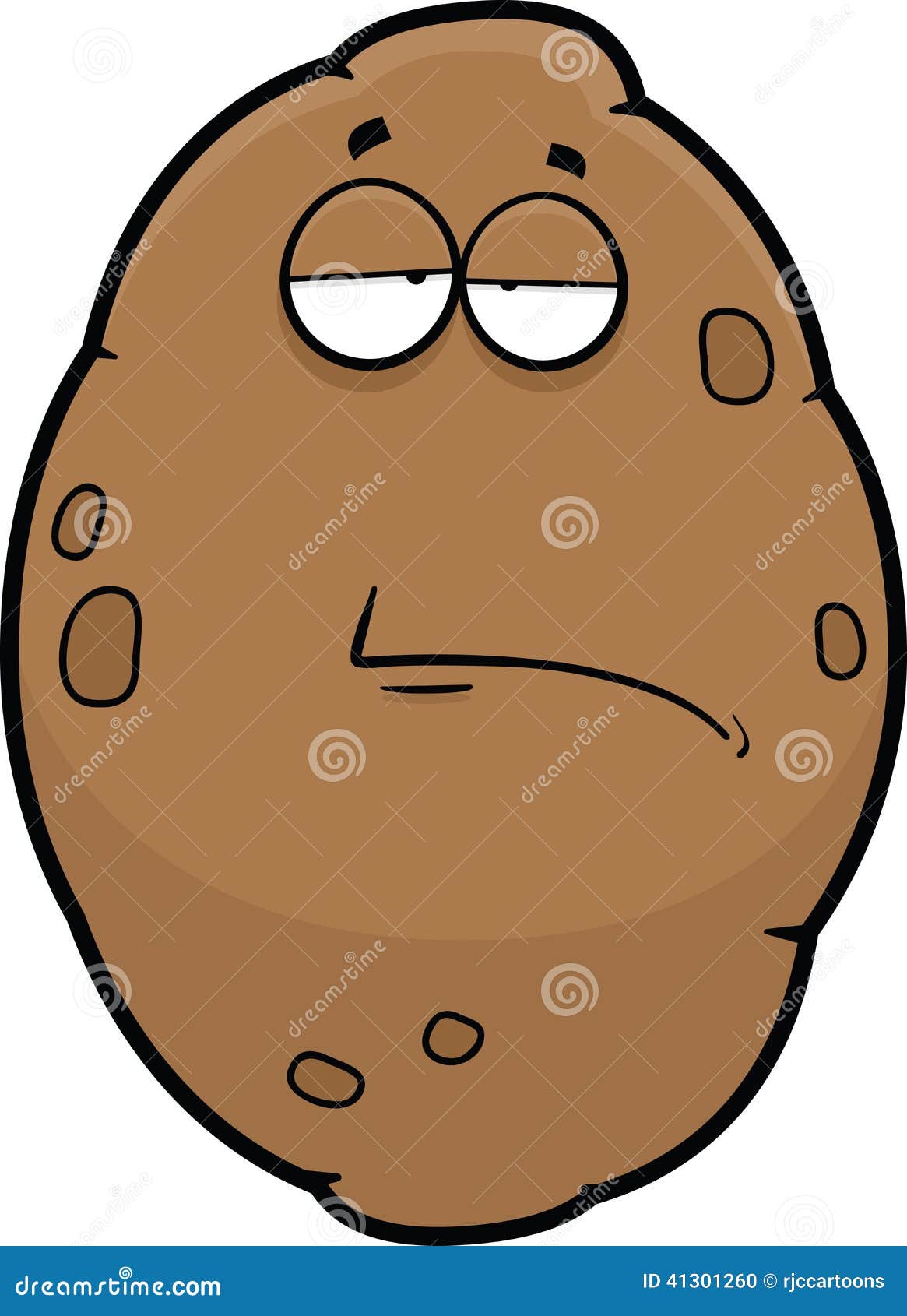Tired Cartoon Potato Vector Illustration 41301260