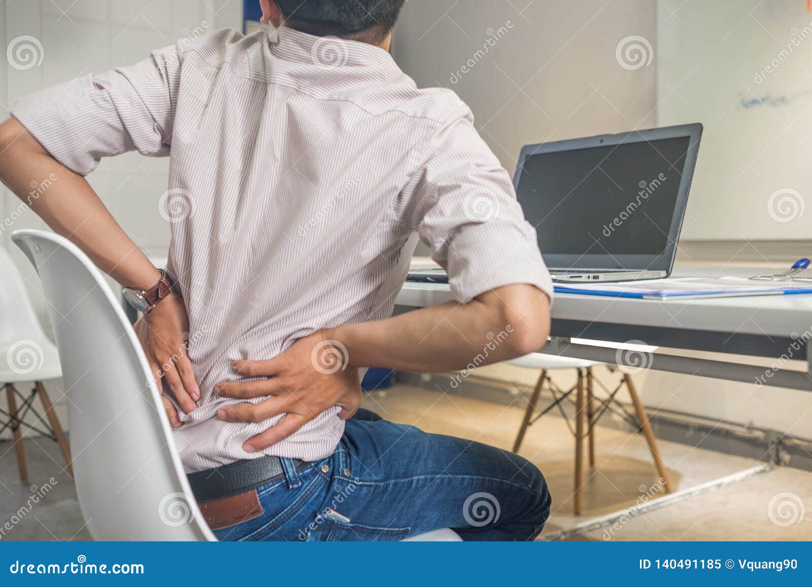 Tired Exhausted Man Feeling Pain in Back Stock Image Image of injury