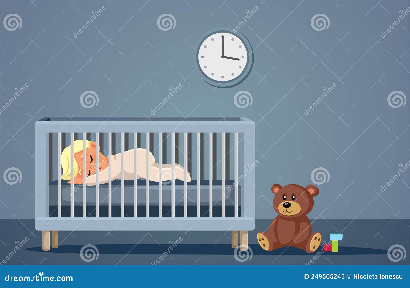 Baby Sleeping in His Bed in Nursery Room Vector Cartoon Illustration Stock Vector - Illustration of little, nursery: 249565245 Baby Sleeping in His Bed in Nursery Room Vector Cartoon Illustration Stock Vector - Illustration of little, nursery: 249565245