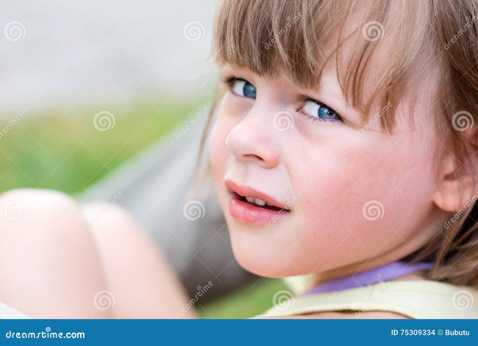 Tired little girl stock photo. Image of tired, girl, frustrated 75309334