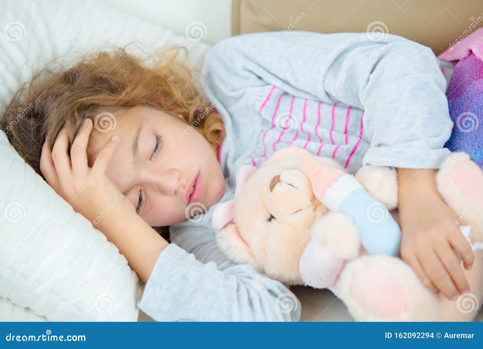 Tired little kid girl stock photo. Image of future, headache 162092294