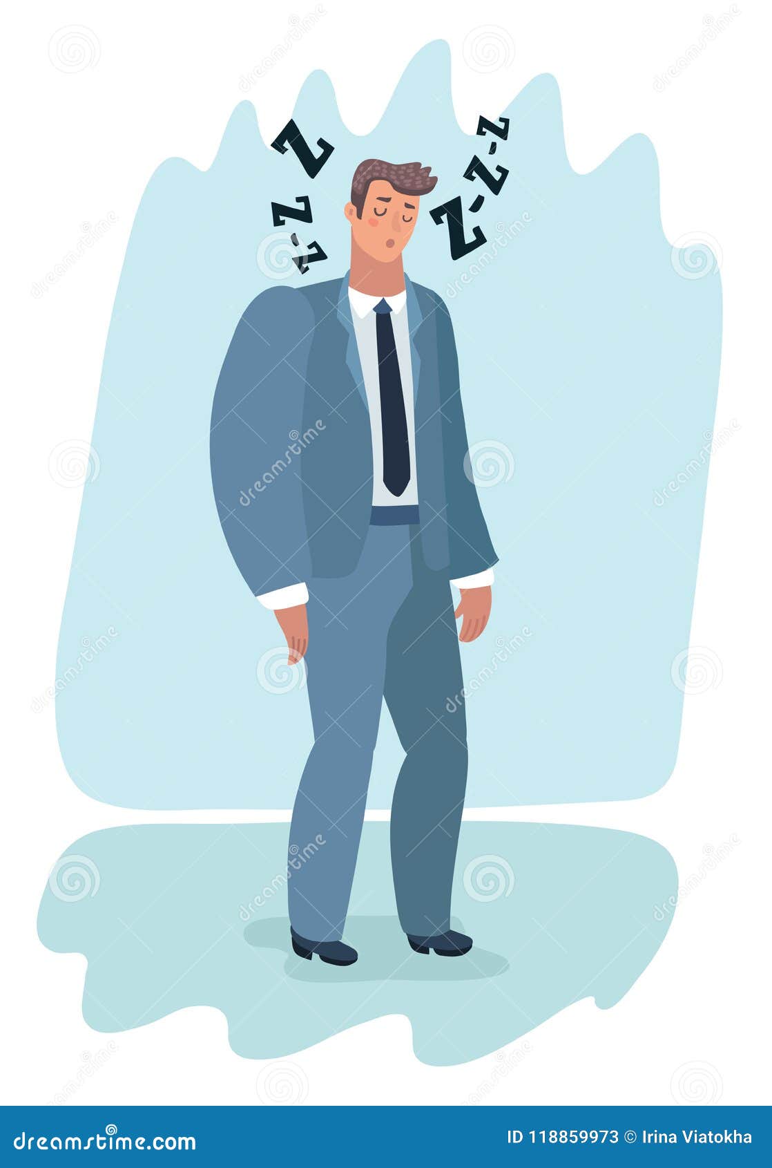 Tired Man Office Worker Character Has No Energy. Stock Vector -  Illustration of relaxation, bored: 118859973