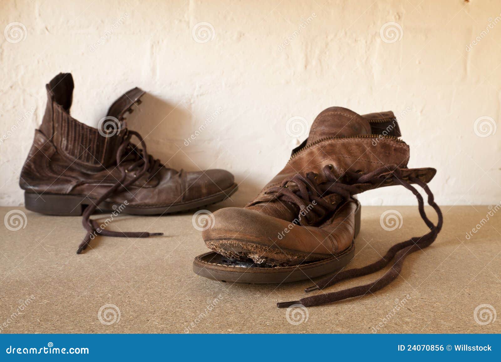 Old Boots stock photo. Image of ripped, dumped, brown - 24070856