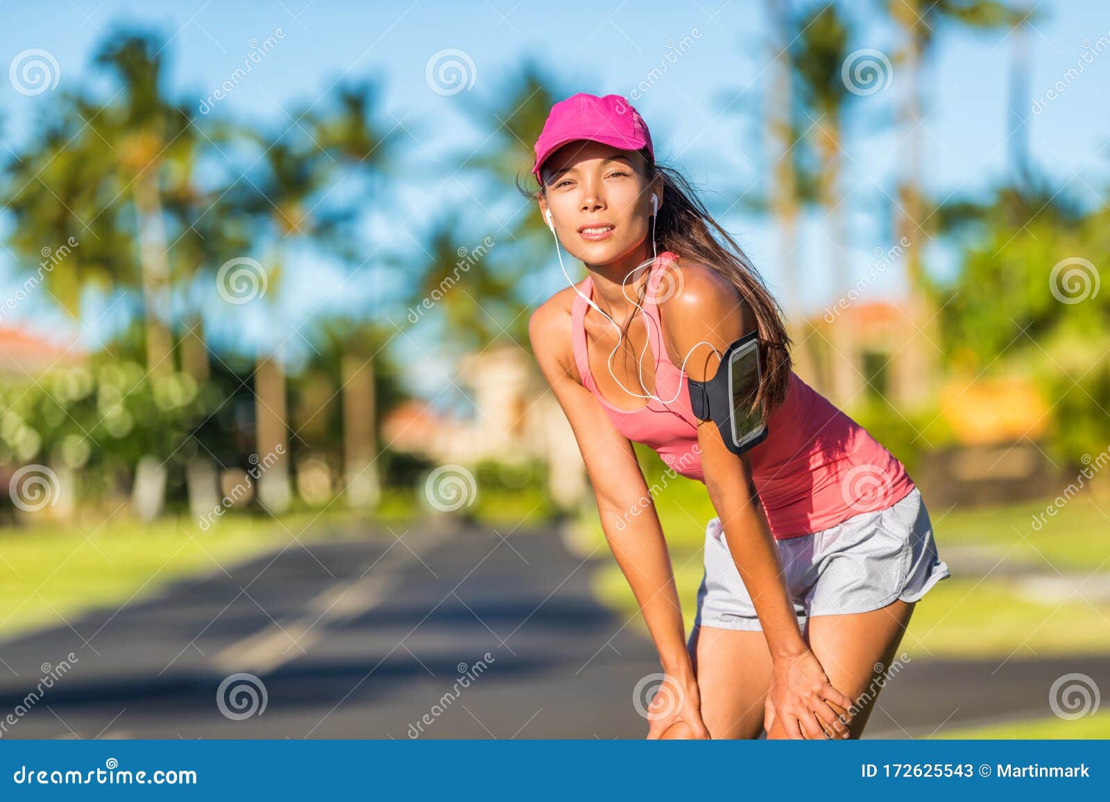Tired Runner Woman Ready For Running Wearing Sports Cap ...