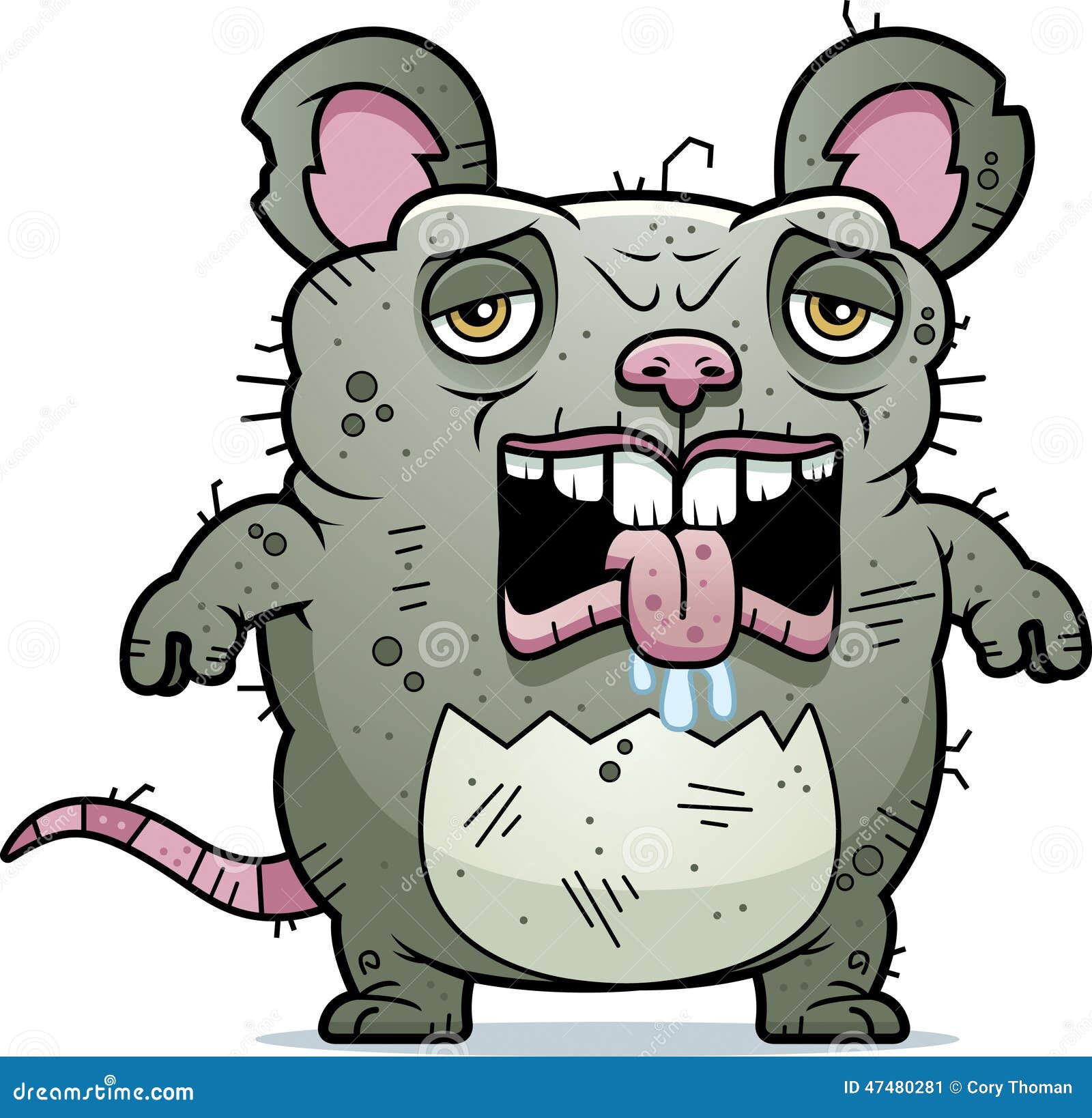 Tired Ugly Rat stock vector. Illustration of panting - 47480281
