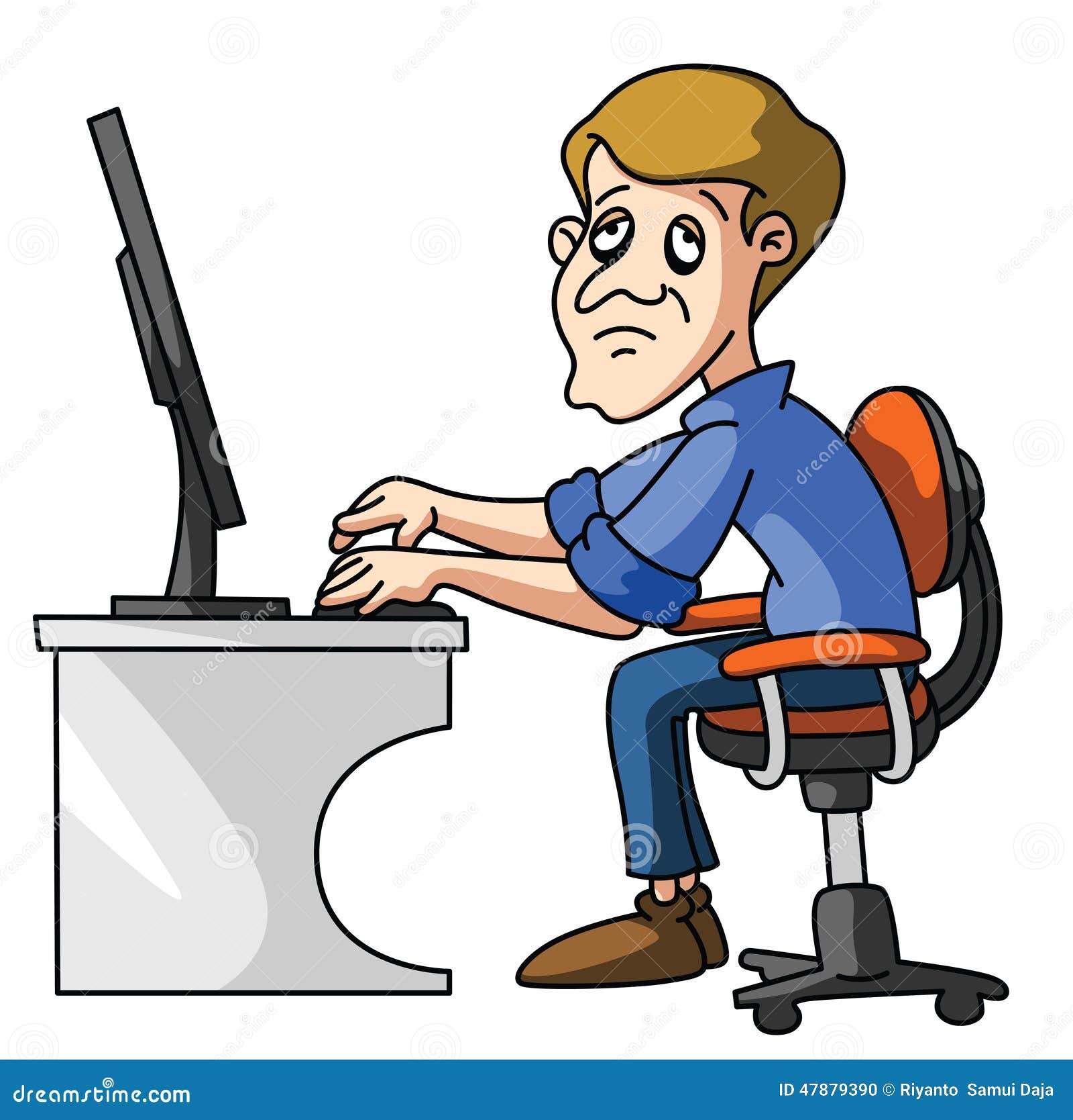 Tired Worker Stock Vector - Image: 47879390