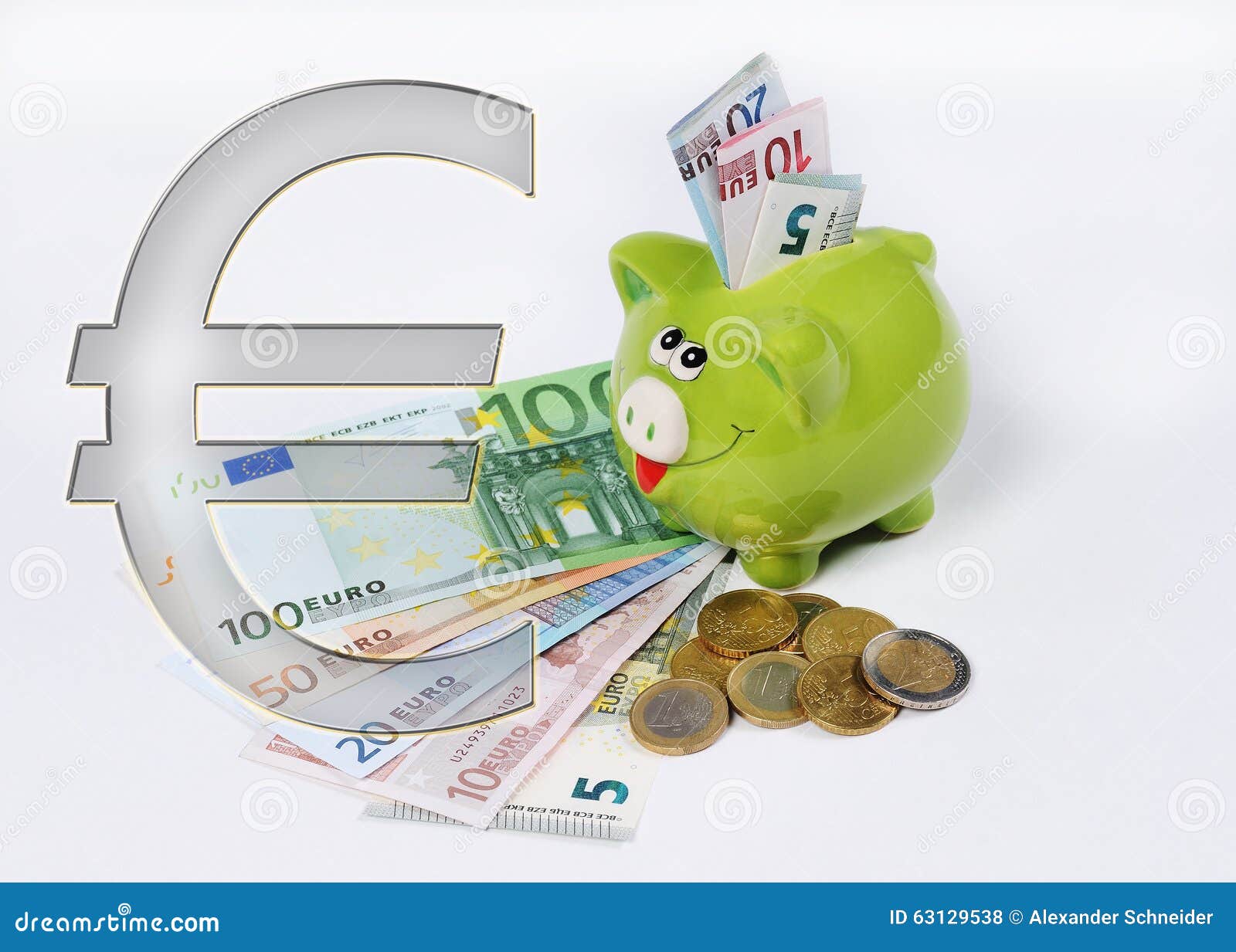 Tirelire Avec L'euro Pièce Et Le Billet D'euro Symbole Illustration Stock -  Illustration du diagramme, remarque: 63129538