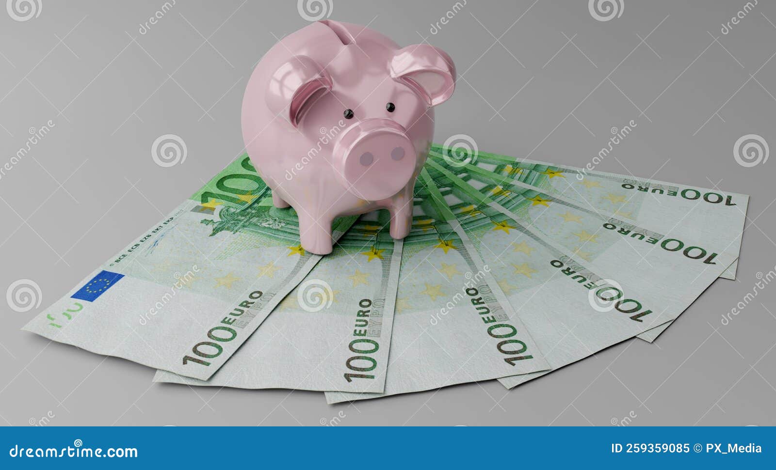 Vecteur Stock Cochon tirelire - Monnaie Euros