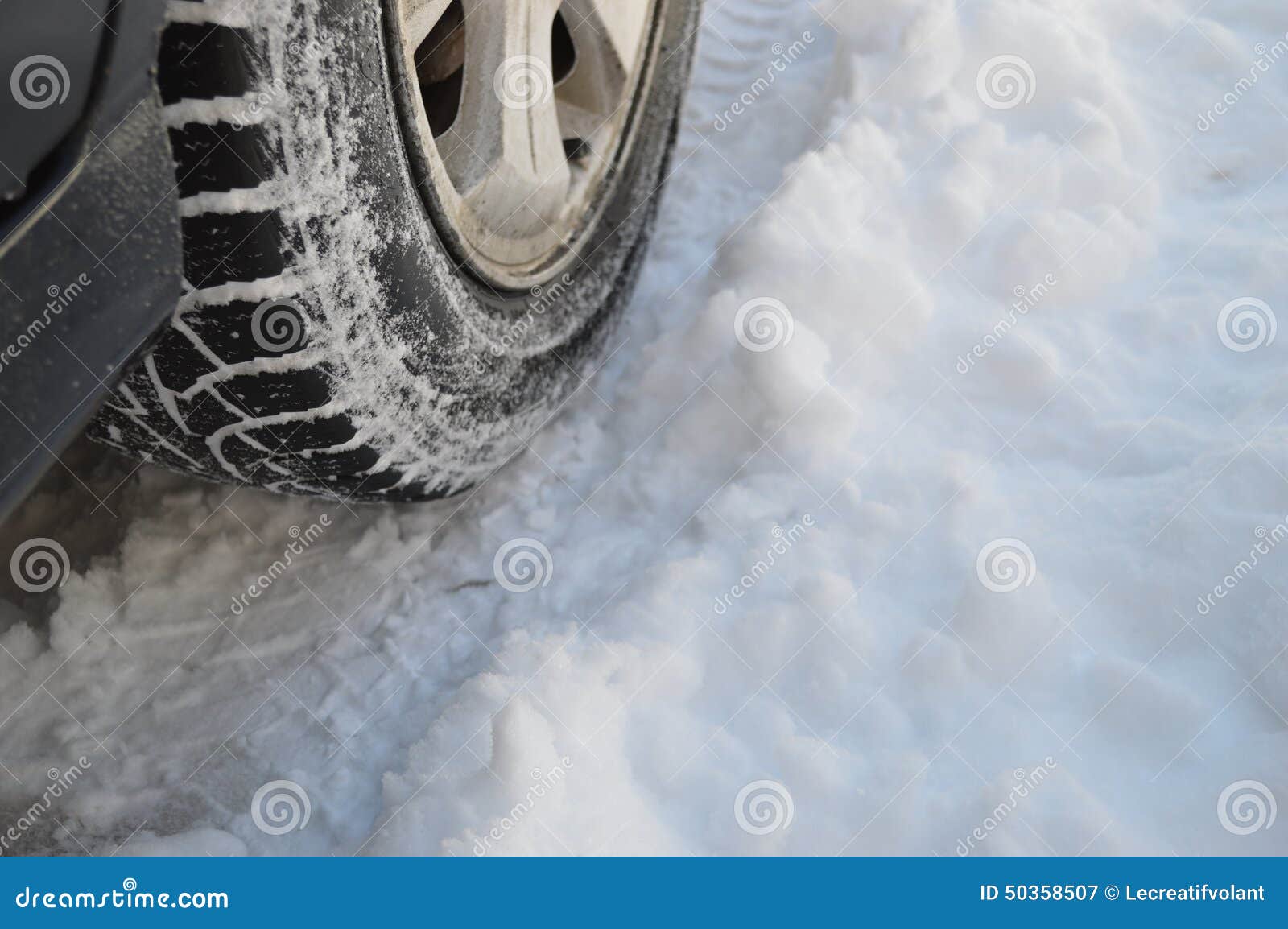 Tires and Car Wheels in the Snow 2 Stock Image Image of wheel, wheels