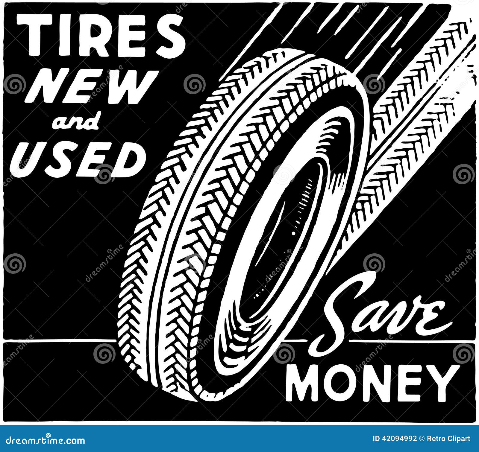 Tires New and Used stock vector. Illustration of cars 42094992