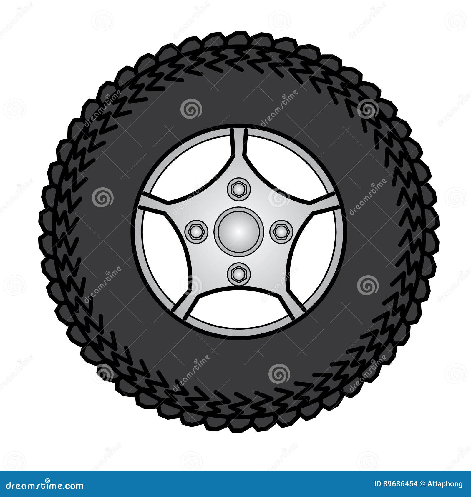 Tires and Wheels Vector Illustration Stock Vector - Illustration of ...