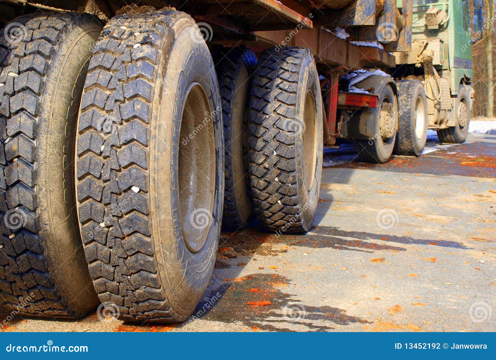 Tires of wood truck stock photo. Image of europe, wood 13452192