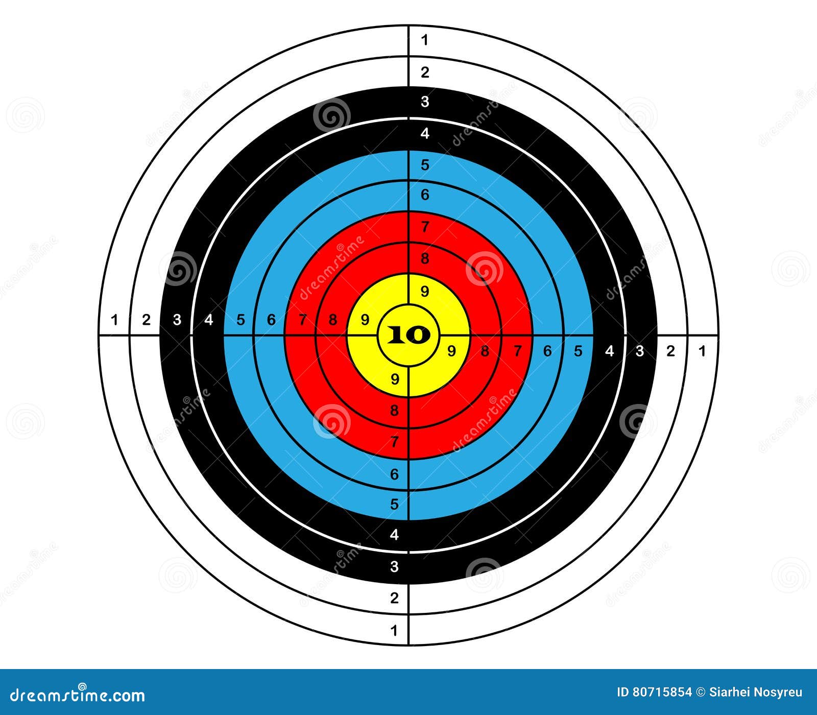 Tiro do alvo ilustração do vetor. Ilustração de centro 80715854