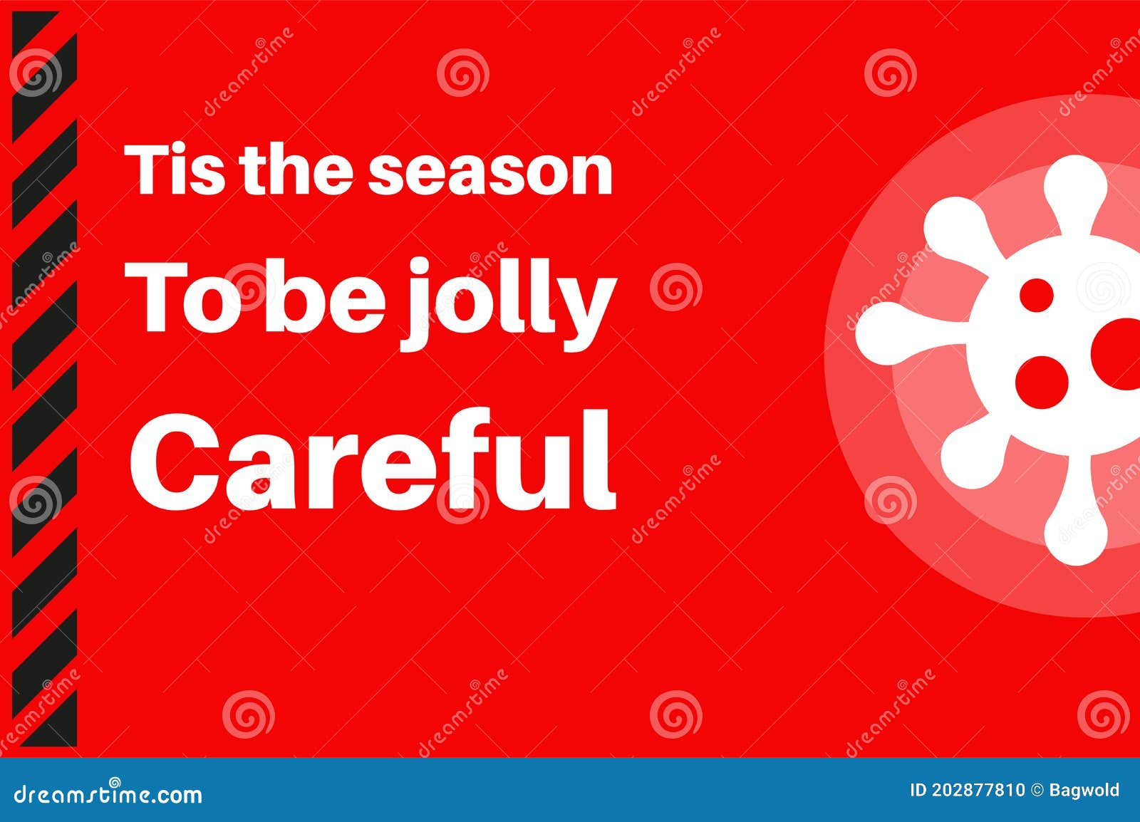 tis the season to be jolly careful   with virus logo