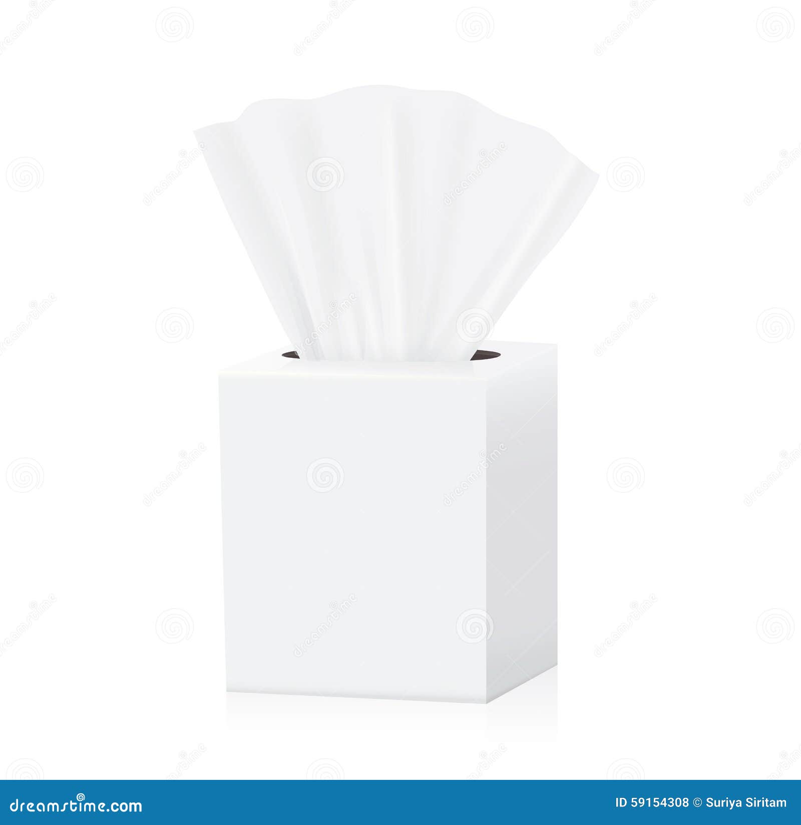 Download Tissue box mock up stock vector. Illustration of pull - 59154308