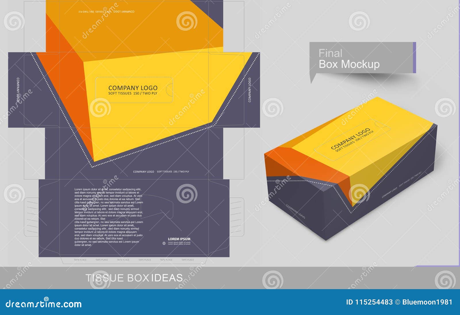 Tissue Box Template Concept Series Stock Vector Illustration Of Presentation Series 115254483